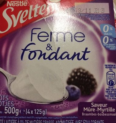 Sveltesse ferme et fondant mure myrtille