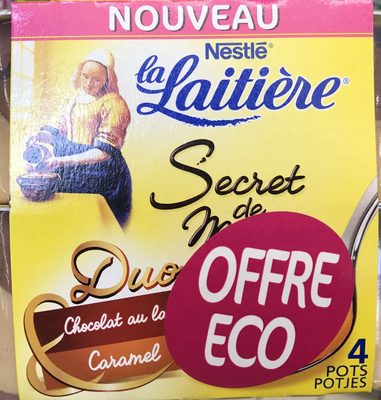 Secret de mousse au chocolat caramel la laitiere front packaging