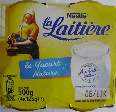 Le Yaourt Nature (4 Pots)