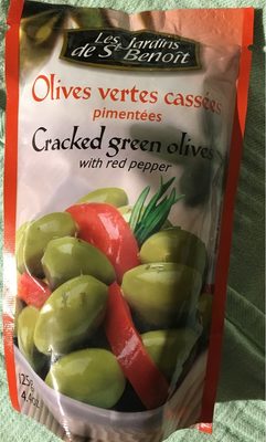 Olives vertes cassées front packaging
