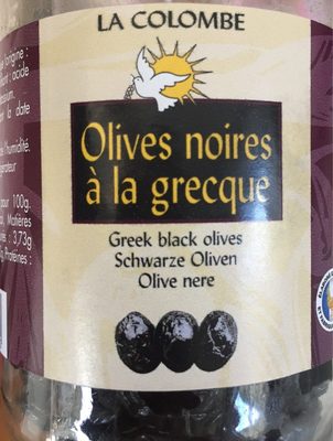 Olives noires à la grecque front packaging
