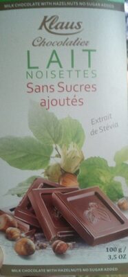 Chocolat lait noisettes