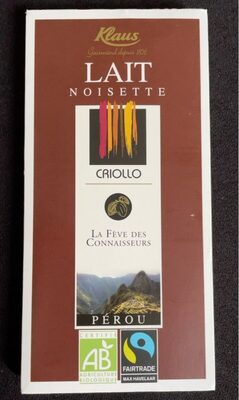 Chocolat Lait Noisette