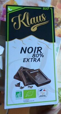 Chocolat noir front packaging