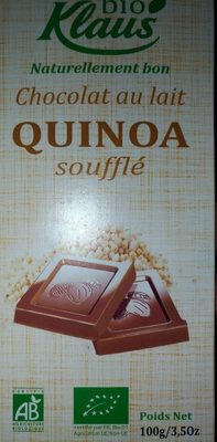 Chocolat au lait quinoa soufflé