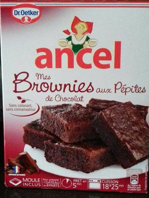 Mes brownies aux pépites de chocolat front packaging