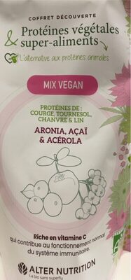 Protéines, végétales, super aliments front packaging