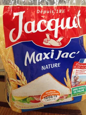 Pain de mie Nature maxi 550G
