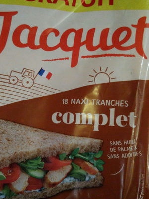 Pain de mie complet front packaging