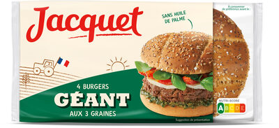 Hamburger Géant graines x4 330g front packaging
