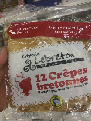 Crêpes bretonnes front packaging
