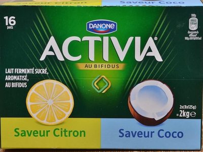 Activia saveur Citron et saveur Coco