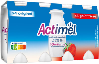 Actimel aro 100 g x 8 original - goût fraise