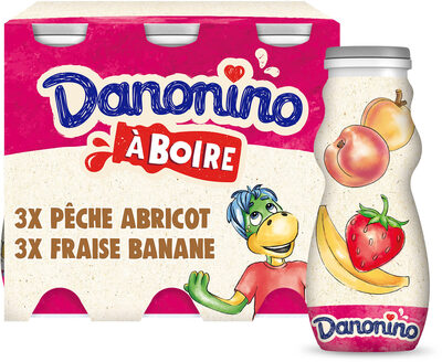 Danonino aboire sav fraise banane abric peche 100gx6