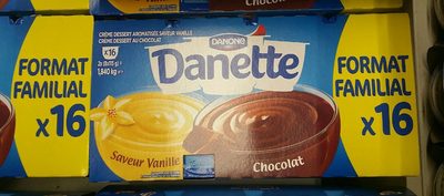 Danette format familial front packaging