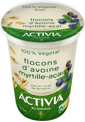 Activia soja flocons avoine myrtille acai 400 g x 1