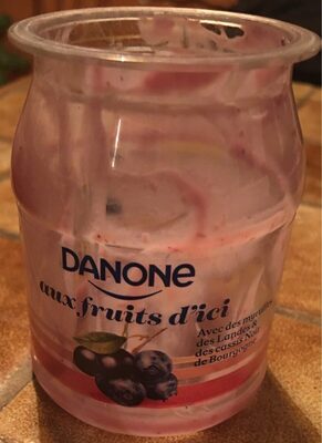 Danone aux fruits d'ici front packaging