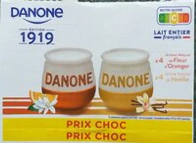 Danone 1919 x8 aromatisé vanille/fleur ďoranger