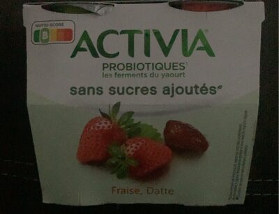 Activia probiotiques sans sucres ajoutés front packaging