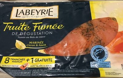 Truite fumée marinée citron