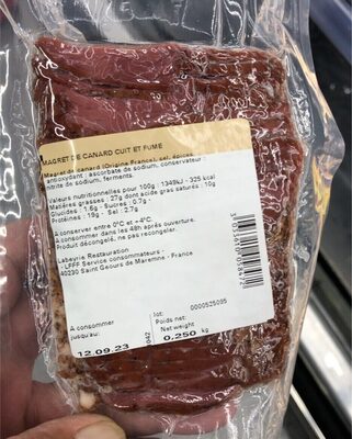 Magret de canard cuit et fumé front packaging