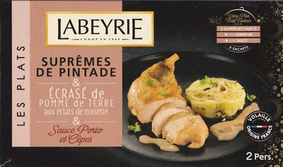 Suprêmes de Pintade & Écrasé de pomme de terre & Sauce Porto et Cèpes