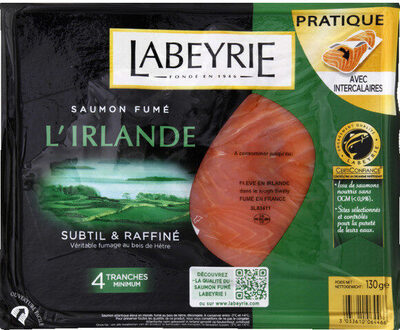 Saumon fumé irlande 4 tranches