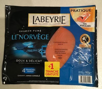 Saumon fume norvege 4 tranches 140 g