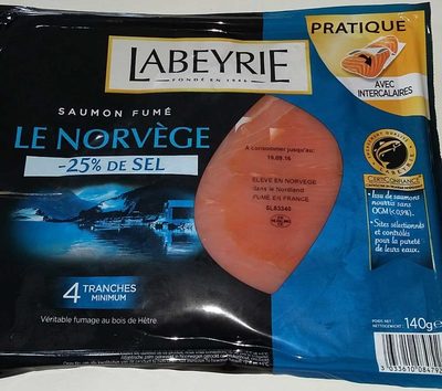 Le Norvège -25% sel front packaging