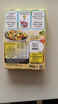Bouillon de Légumes(Maggi) nutrition facts table