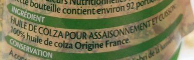 Fleur de colza ingredients label
