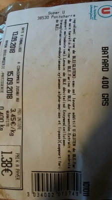 bâtard 400g front packaging