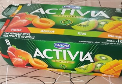 Activia fraise abricot kiwi mangue