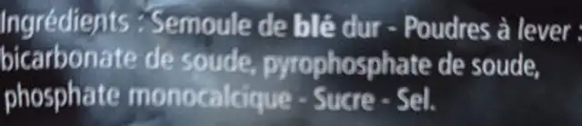 Préparation spéciale Crêpes mille trous ingredients label