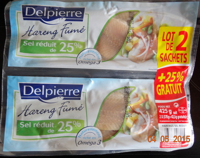 Hareng fumé, sel réduit de 25%, lot de 2