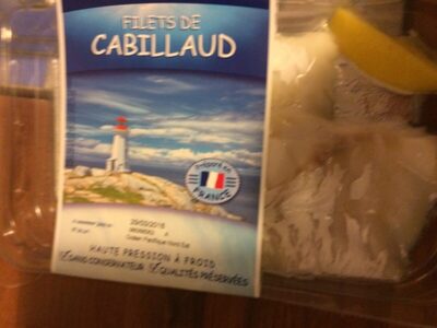 Filets de Cabillaud front packaging