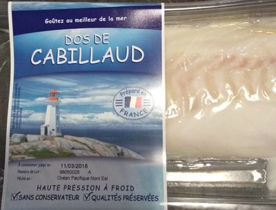 Dos de Cabillaud front packaging