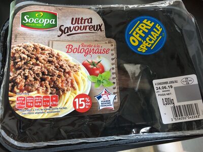 Recette a la bolognaise front packaging