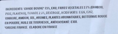 Recette a la bolognaise ingredients label