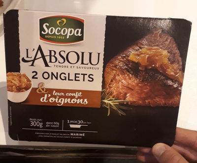 Socopa Onglets Marinés- Onglets De Boeuf Marinés Et Leur Confit D'oignons 2 x 120 g