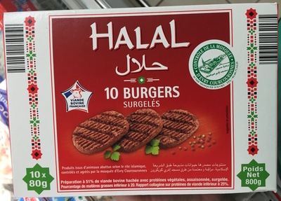 10 burgers surgelés