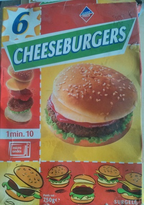 6 cheeseburgers surgelés