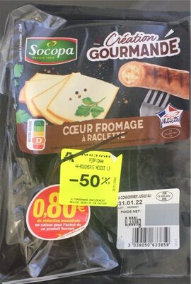 Creation gourmande coeur raclette