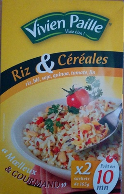 Riz et céréales : riz, blé, soja, quinoa, tomate, lin