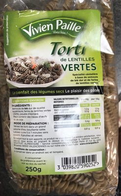 Torti de lentilles vertes