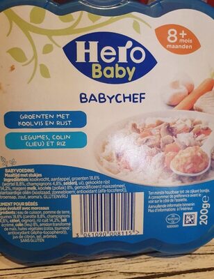 Babychef légumes colin et riz 8+