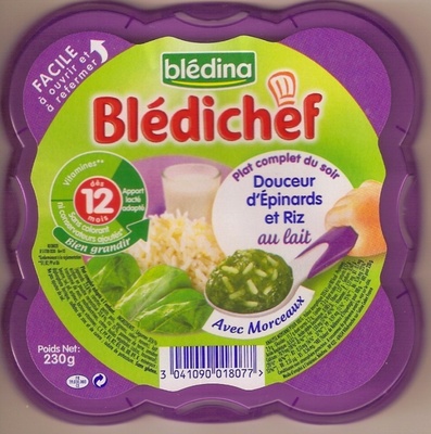 Blédichef Douceur d'Épinards et Riz au Lait