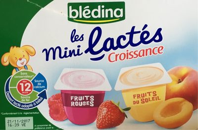 Les Mini Lactés Croissance Fruits Rouges, Fruits du Soleil