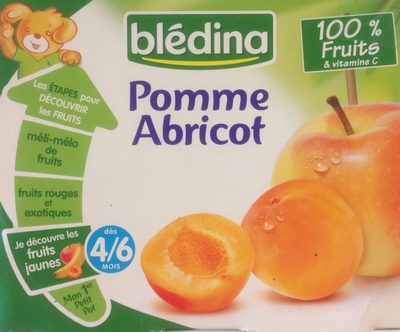 BLEDINA POTS FRUITS Pommes Abricots 4x130g Dès 4/6 Mois