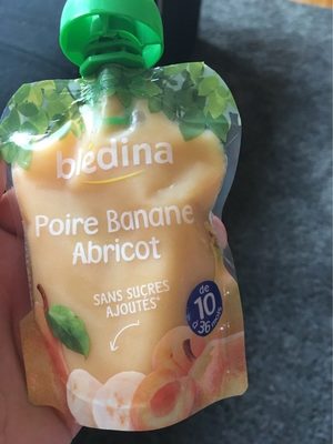 Purée de fruits poire banane abricot, dès 10 mois